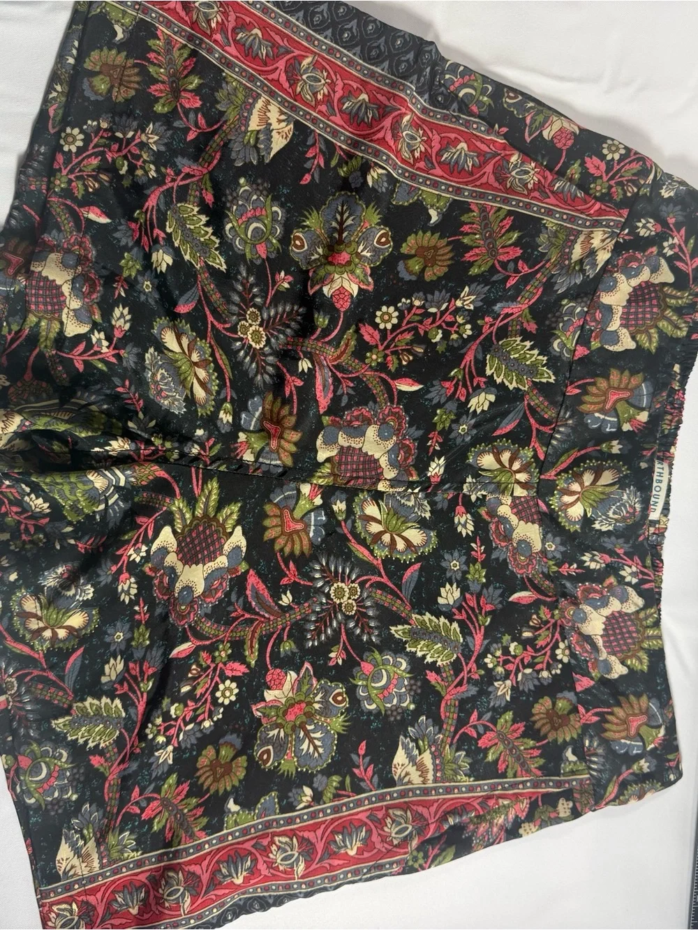 Boho Floral Black Printed Women's Shorts| Earthbound | lightweight